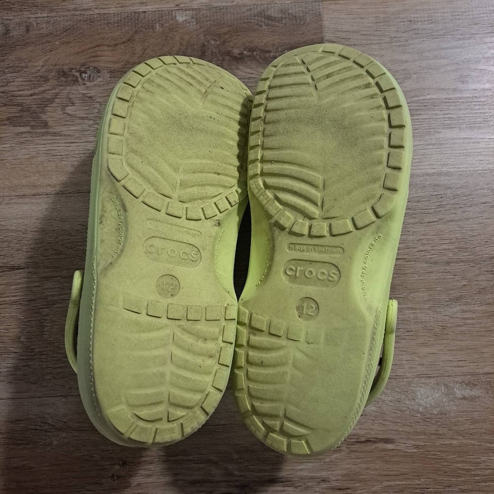CROCS Men's Lime Green Sports Mode Shoes Size 12 - Picture 7 of 10